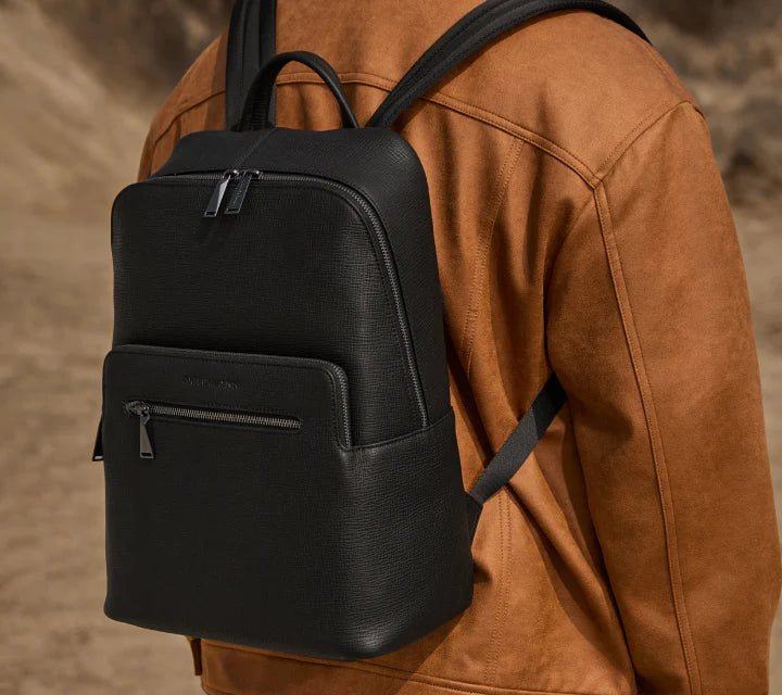 aston leather backpack Dylan Zippered Backpack-Tan Dimension 12x15x6 Lifetime guarantee Rory 2511-05 Leather Backpack (S)