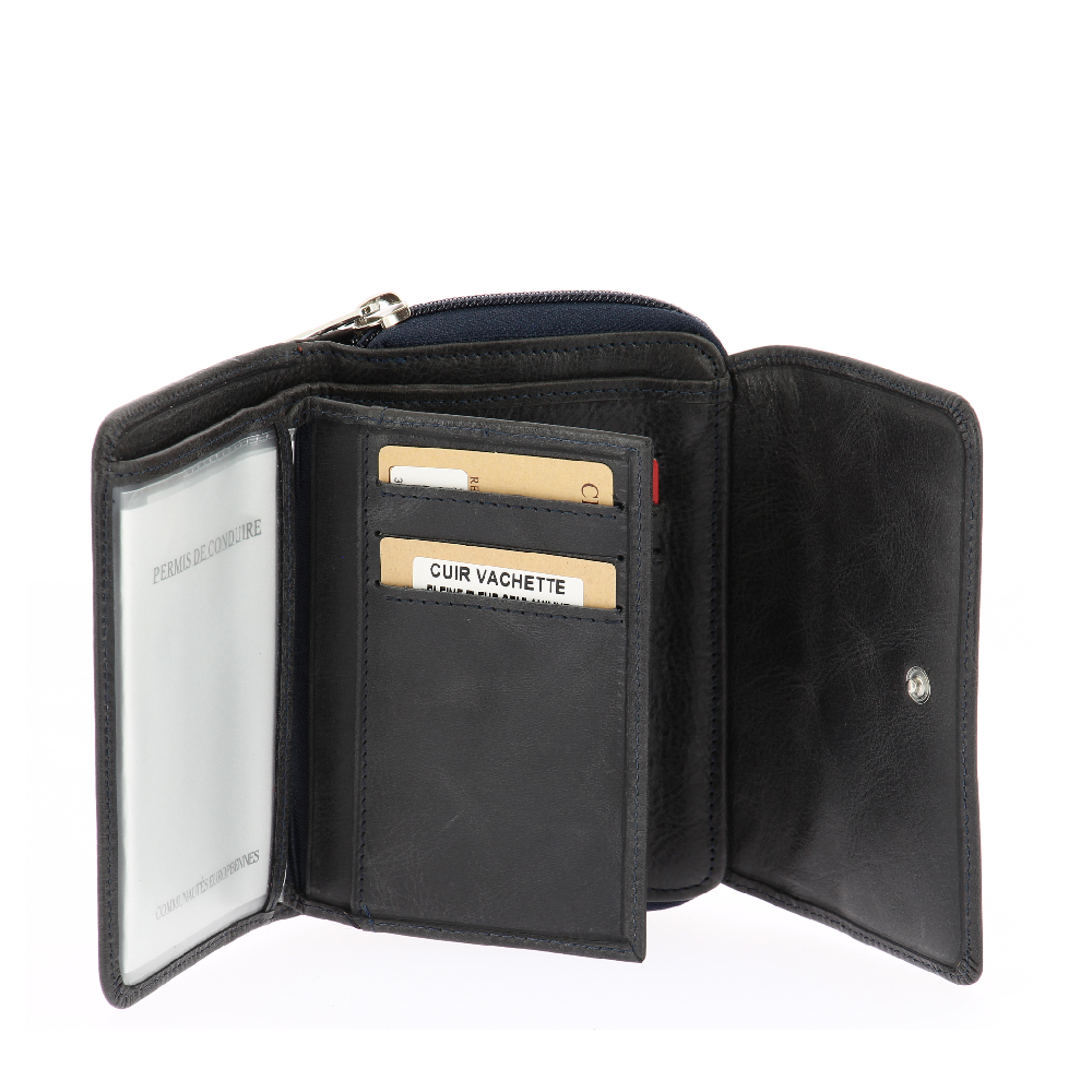 Oiled Leather Wallet and Card Holder Pink