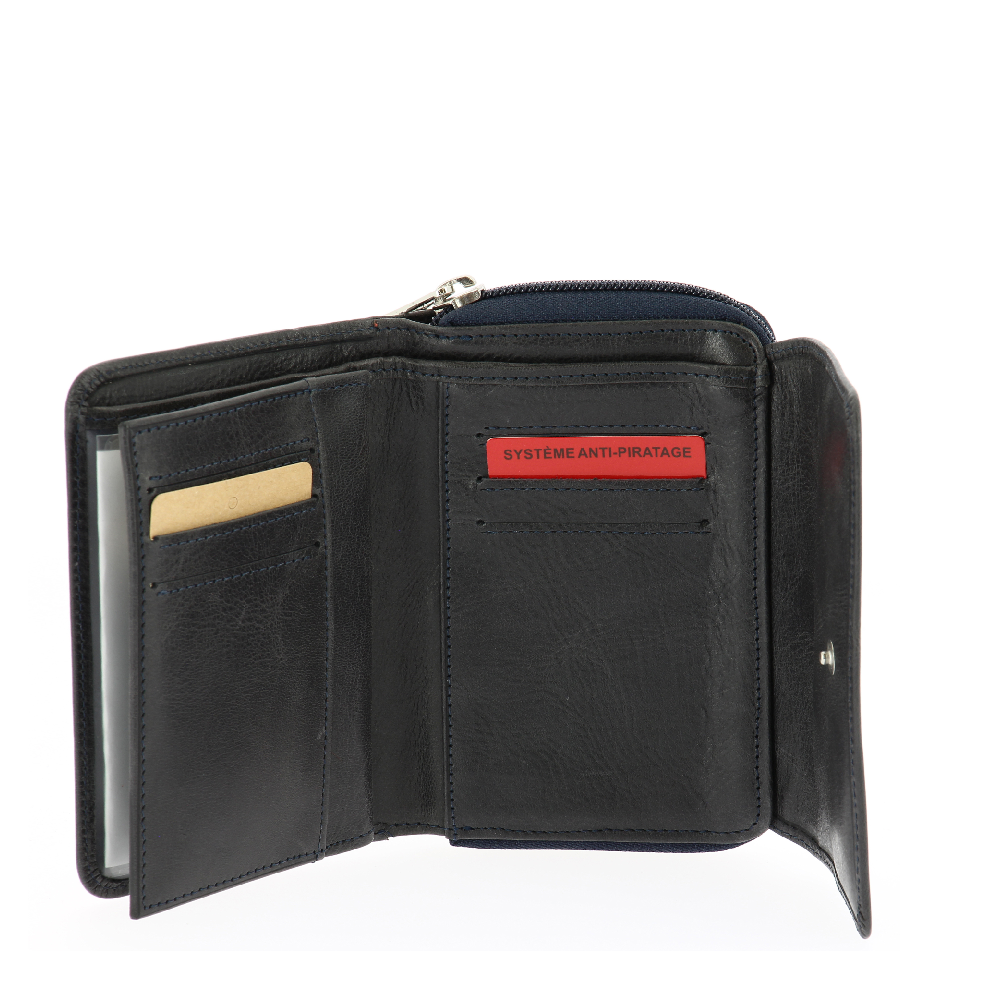 Oiled Leather Wallet and Card Holder Pink