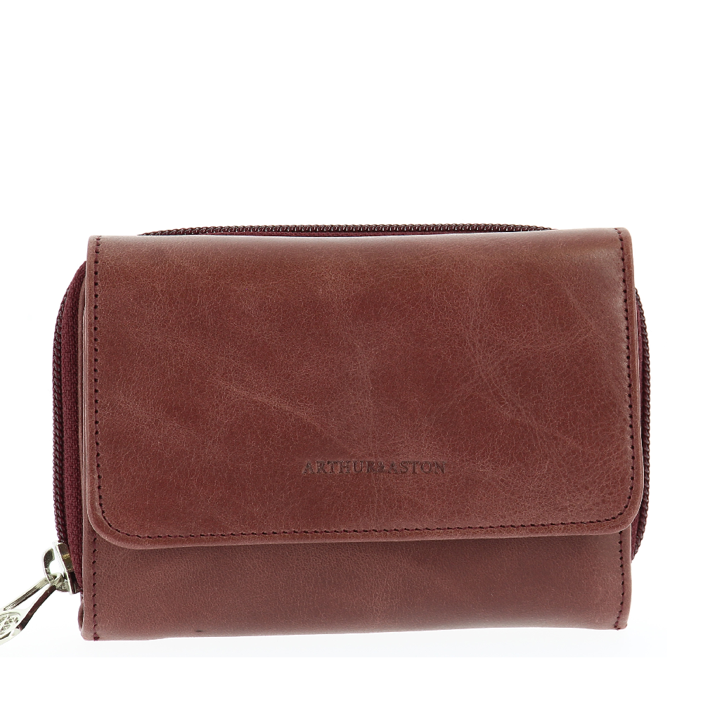 Oiled Leather Wallet and Card Holder Pink