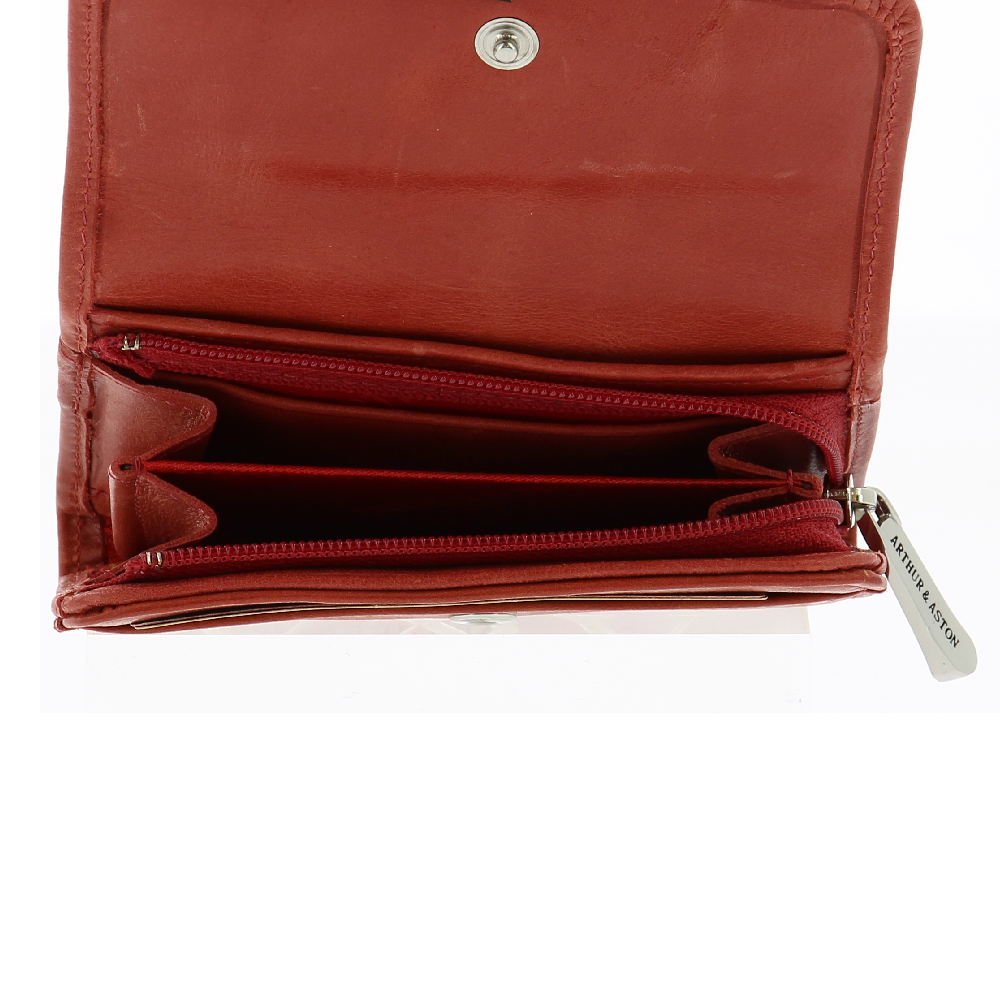 Oiled cowhide leather wallet and cards