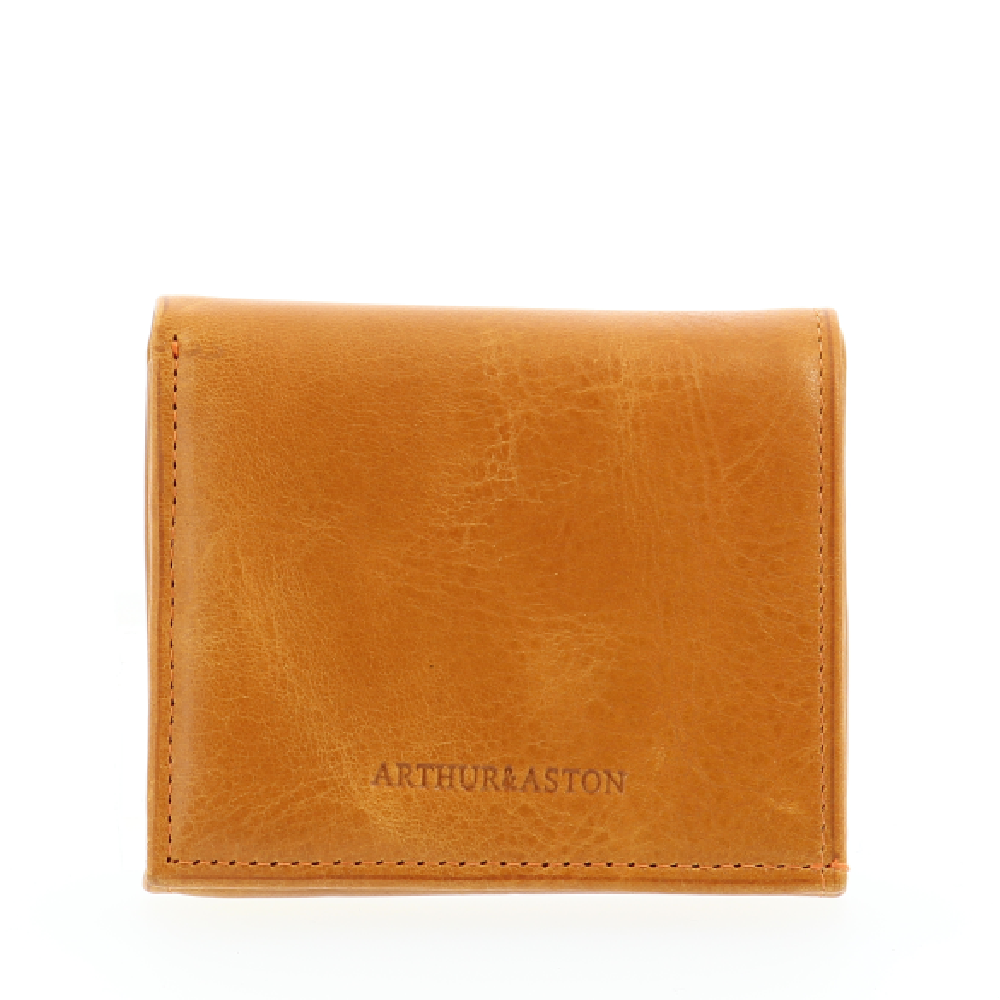Oiled leather wallet and cards holder