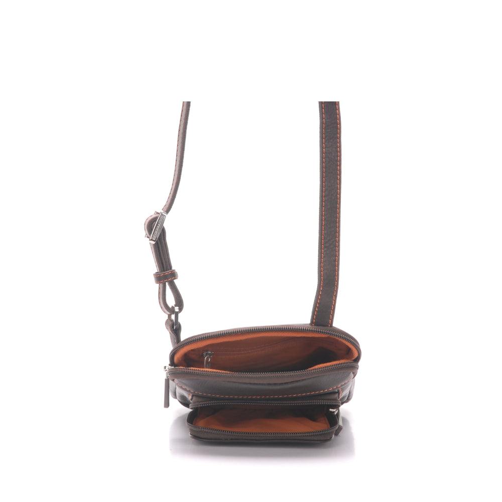 Small body bag Pablo model in dipped leather