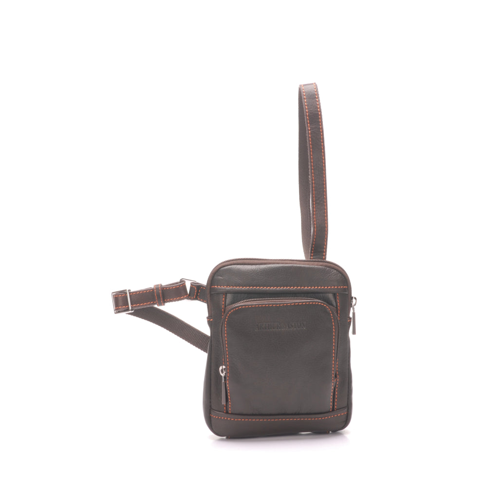 Small body bag Pablo model in dipped leather