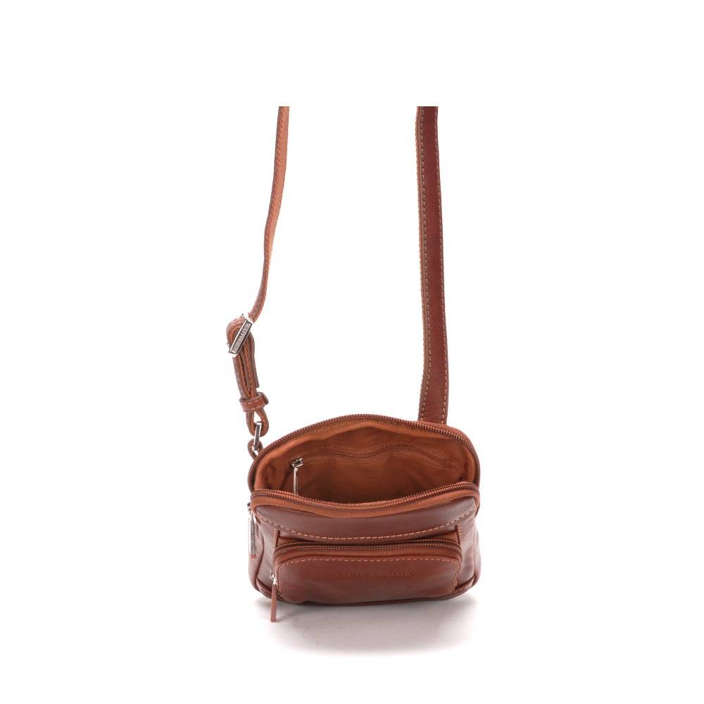 Small body bag Pablo model in dipped leather