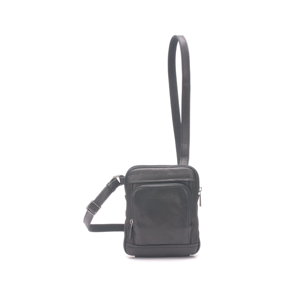 Small body bag Pablo model in dipped leather