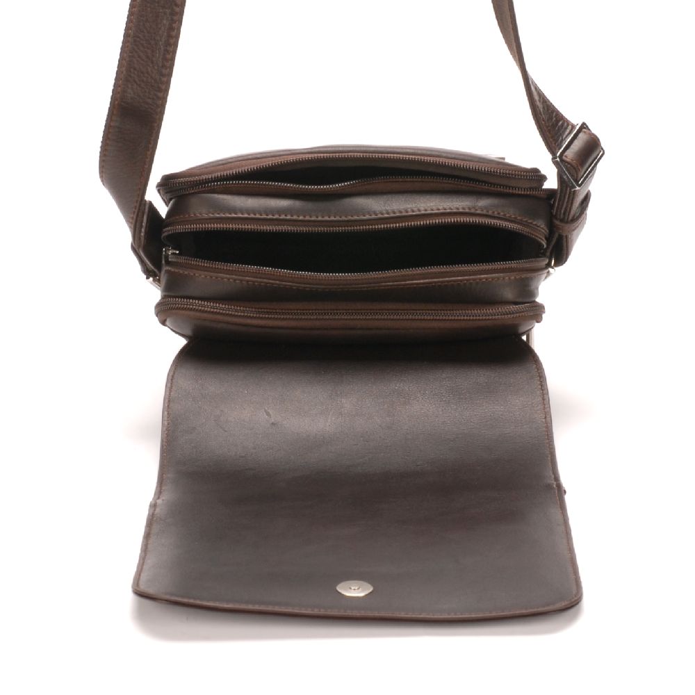 Sac travers à rabat Pablo cuir plongé