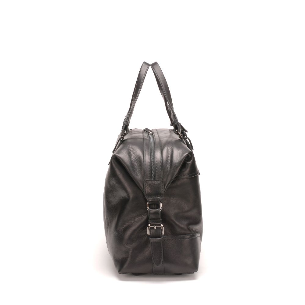 Large travel bag in dipped leather