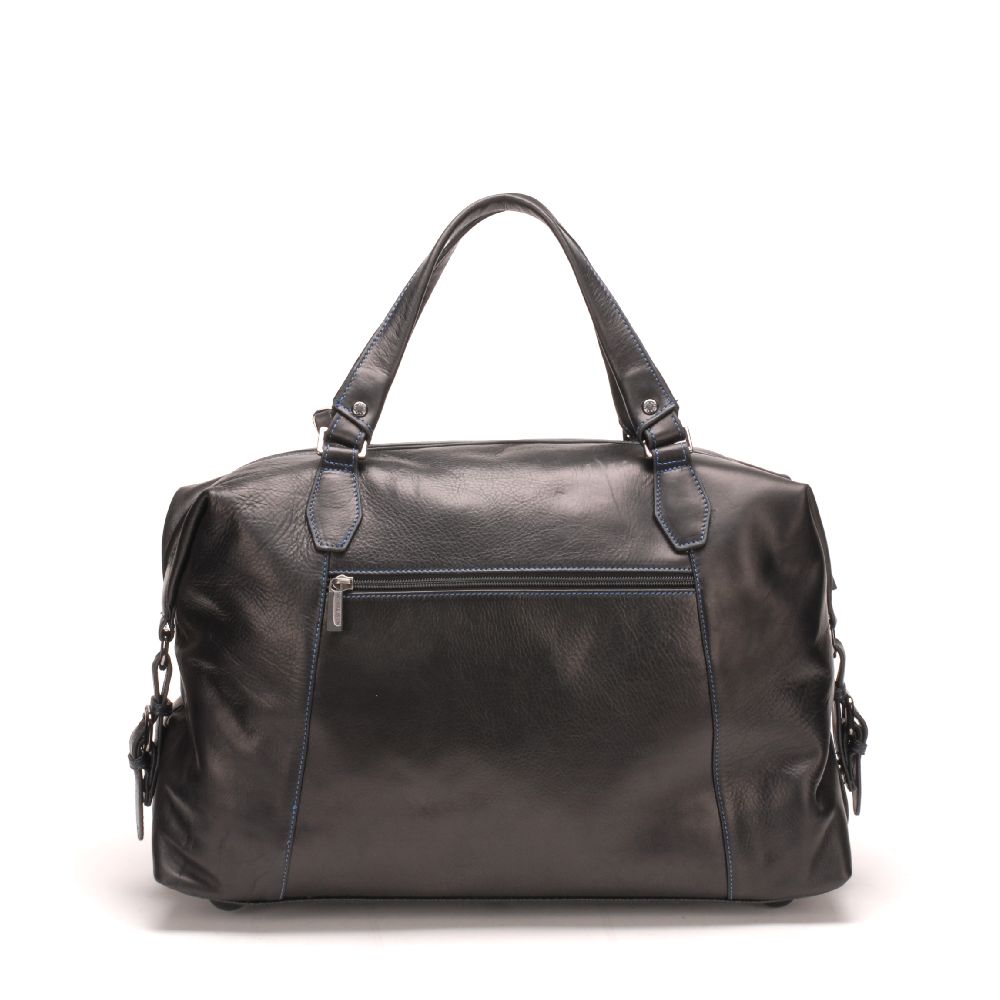 Large travel bag in dipped leather