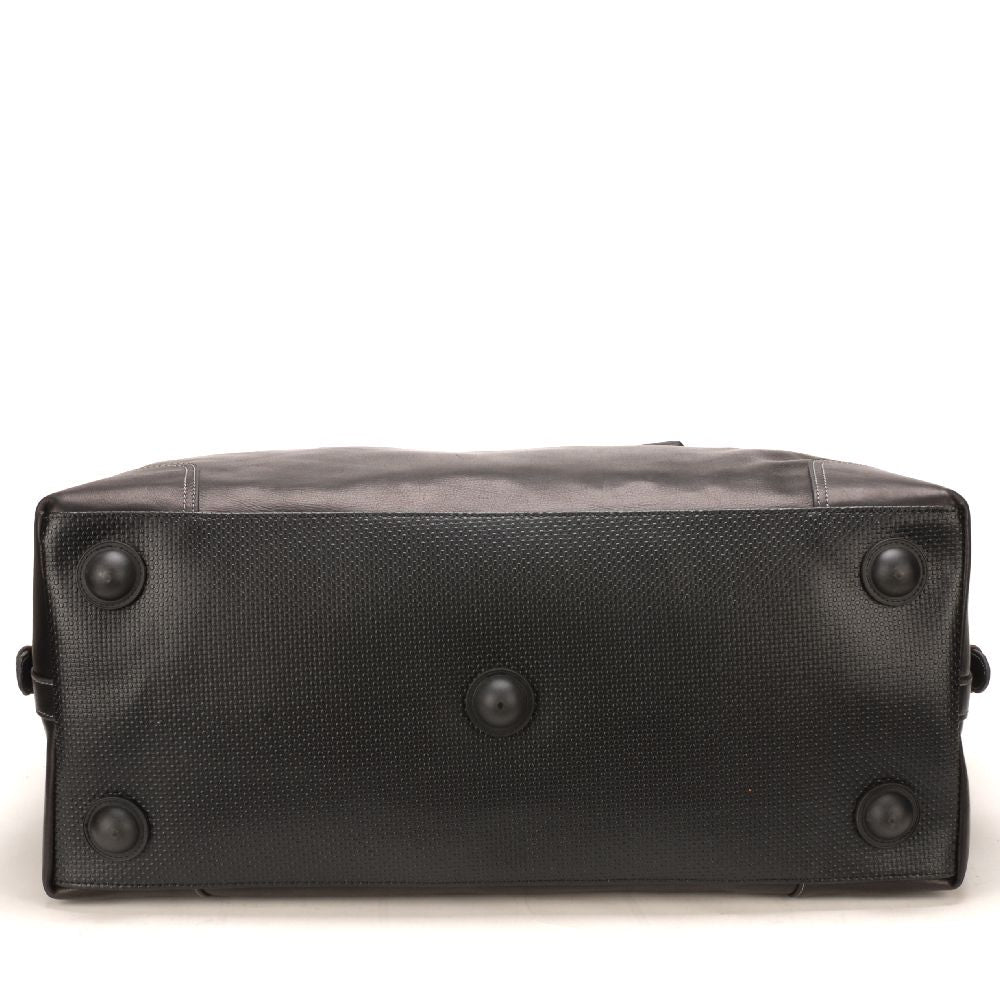 Large travel bag in dipped leather