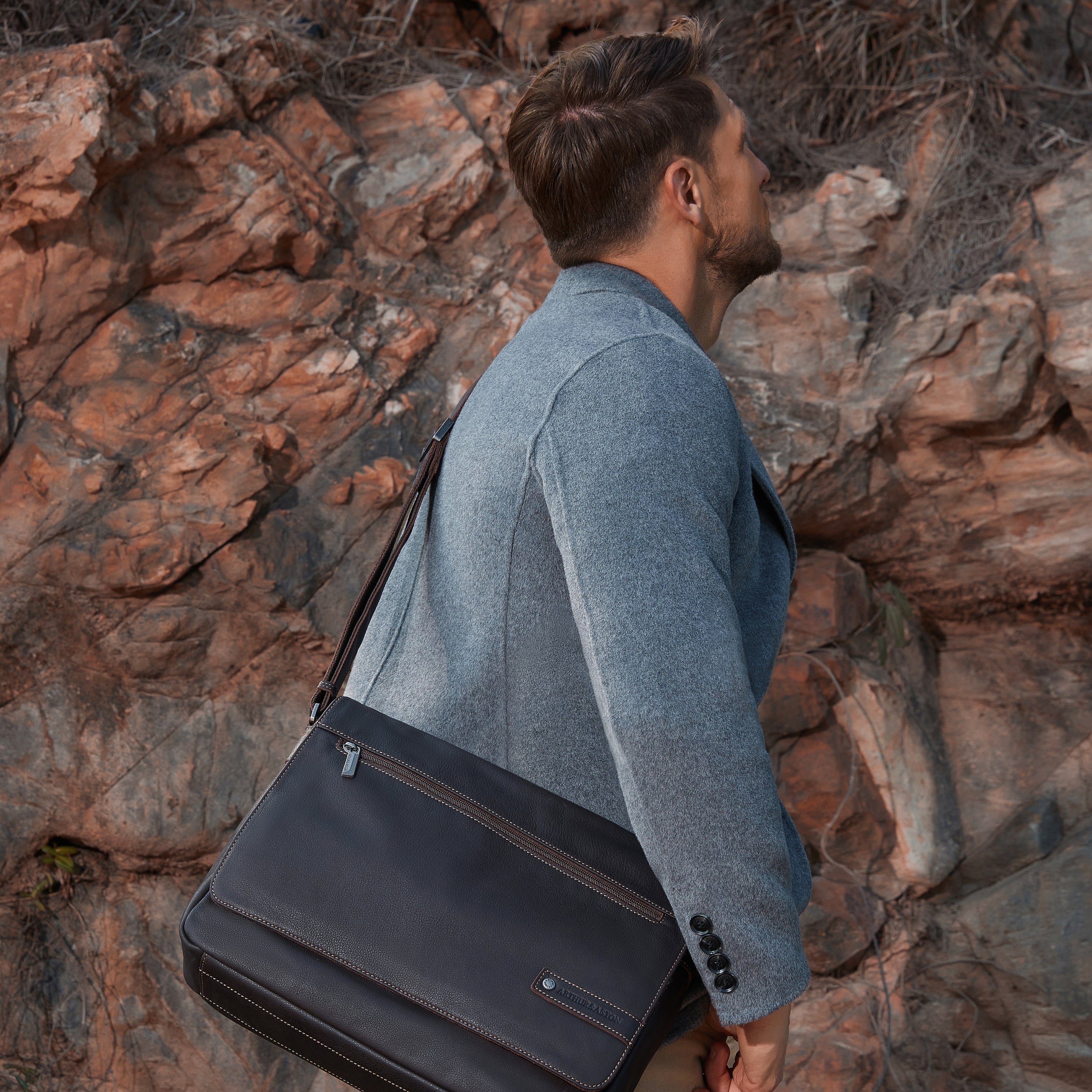 Oscar leather satchel