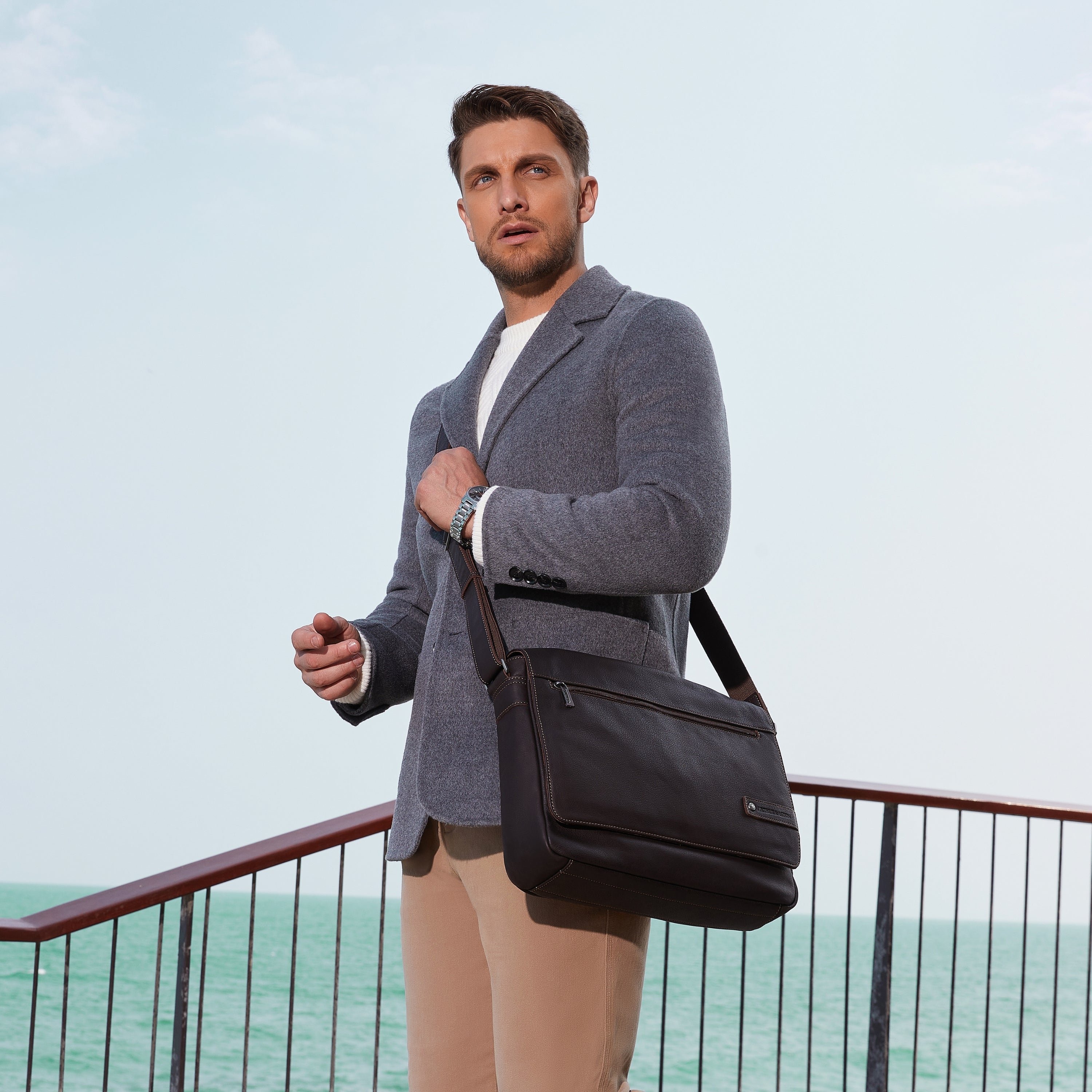 Oscar leather satchel