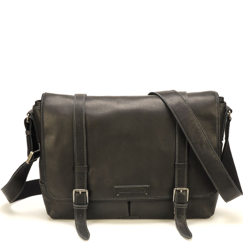 Large leather reporter bag Johany