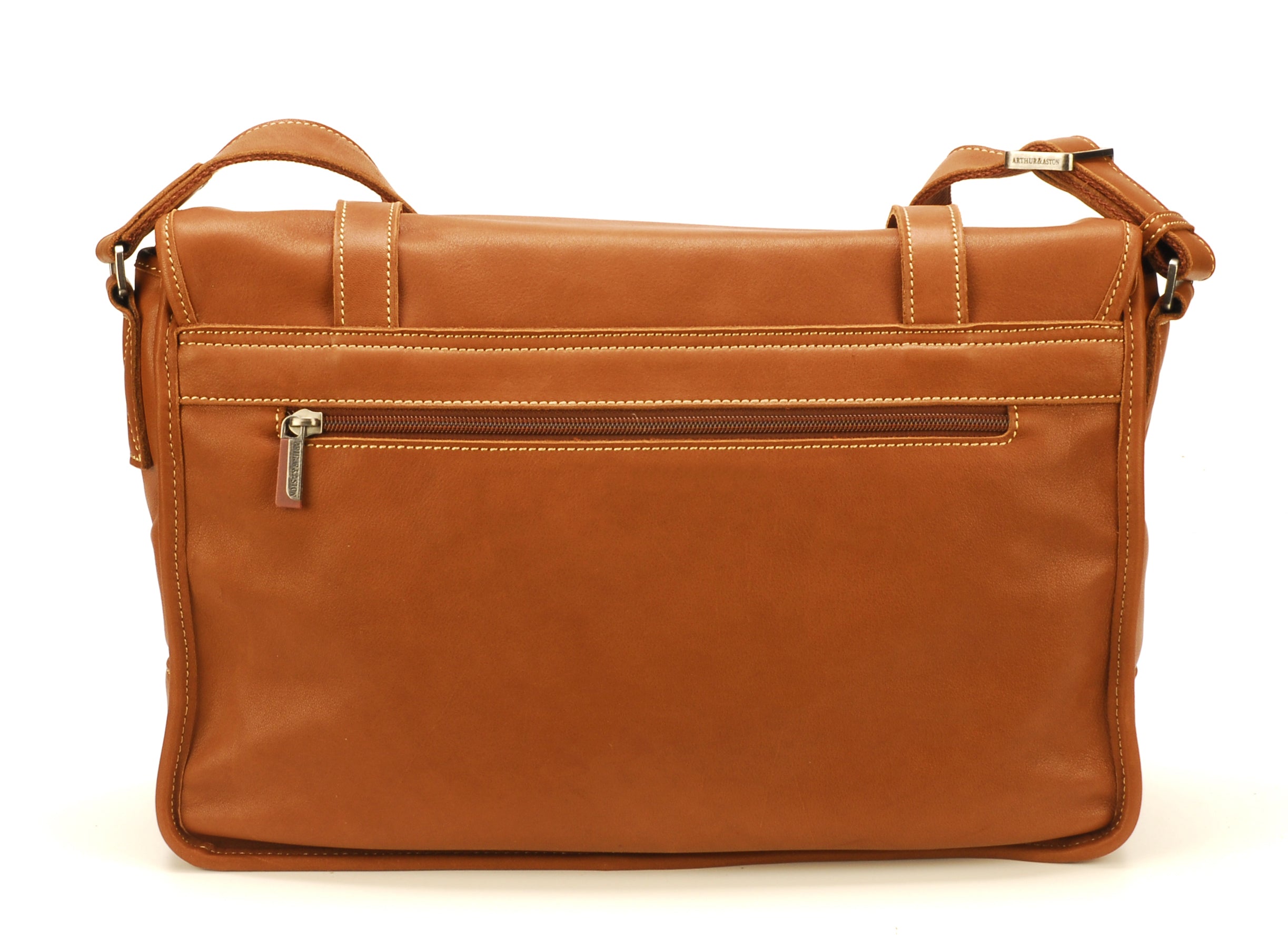 Large leather reporter bag Johany