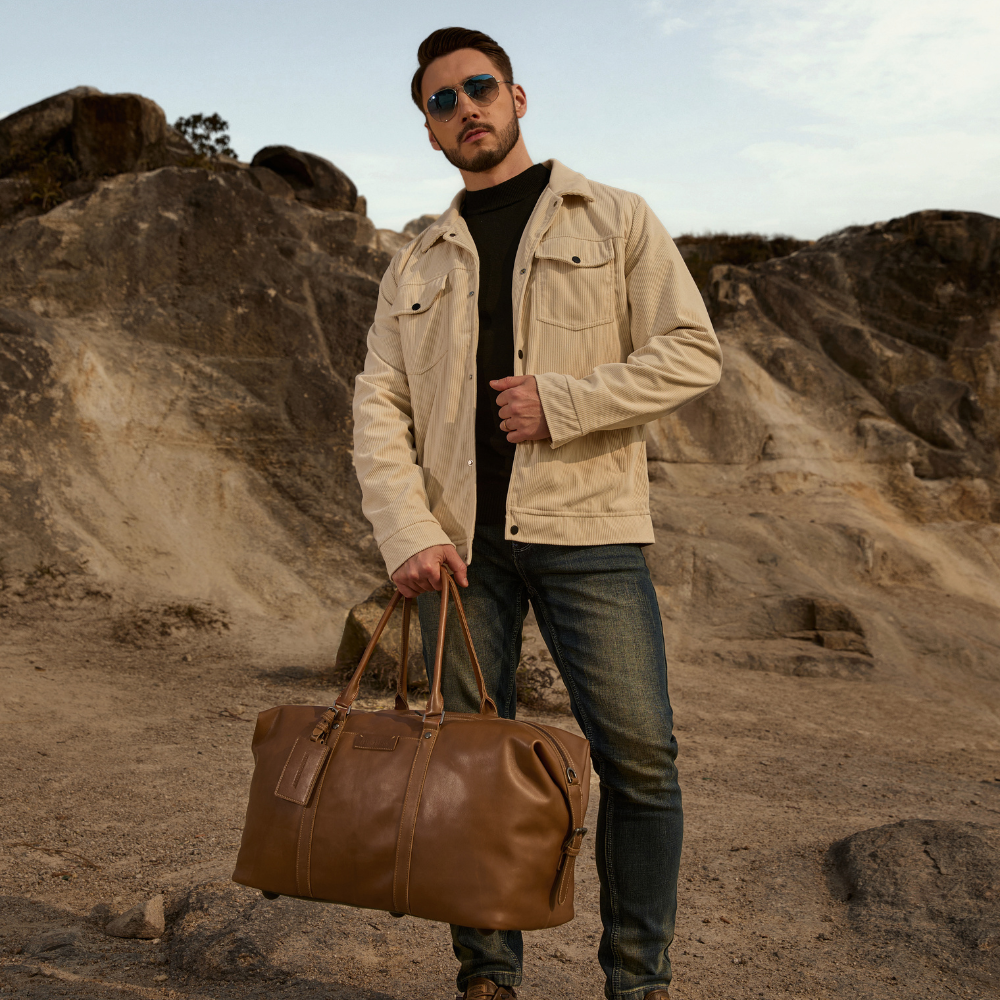 Johany leather travel bag