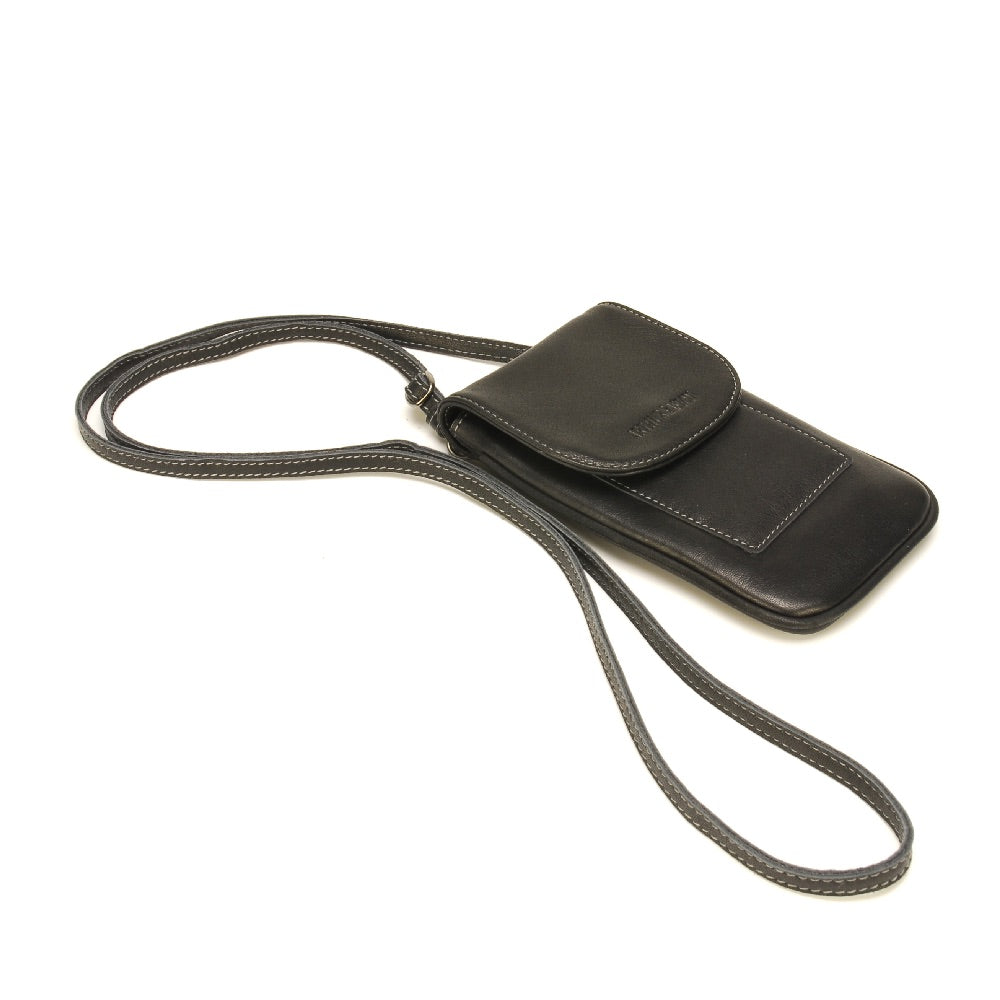 Johany leather shoulder phone pouch