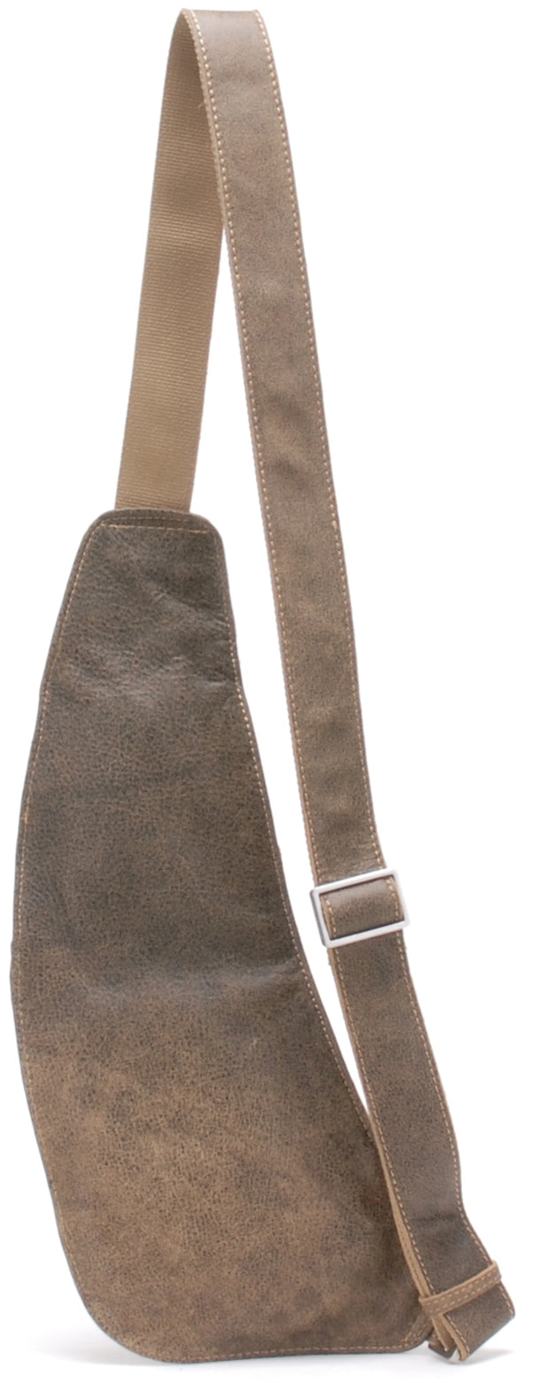 Cristiano body bag in destroyed leather