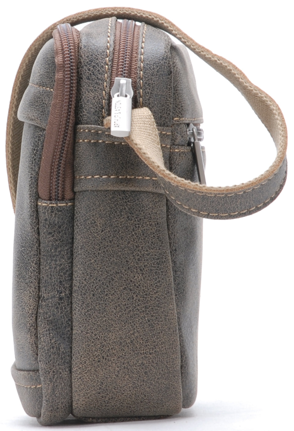 Cristiano destroyed leather crossbody bag