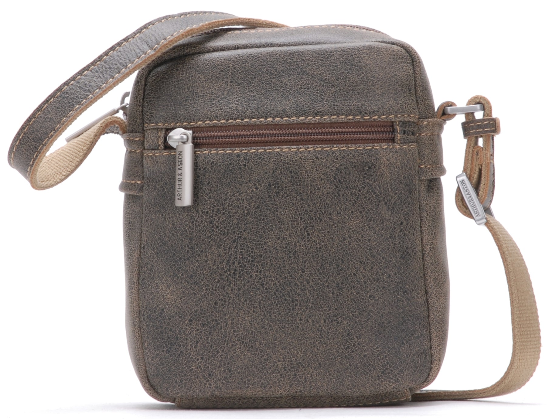 Cristiano destroyed leather crossbody bag