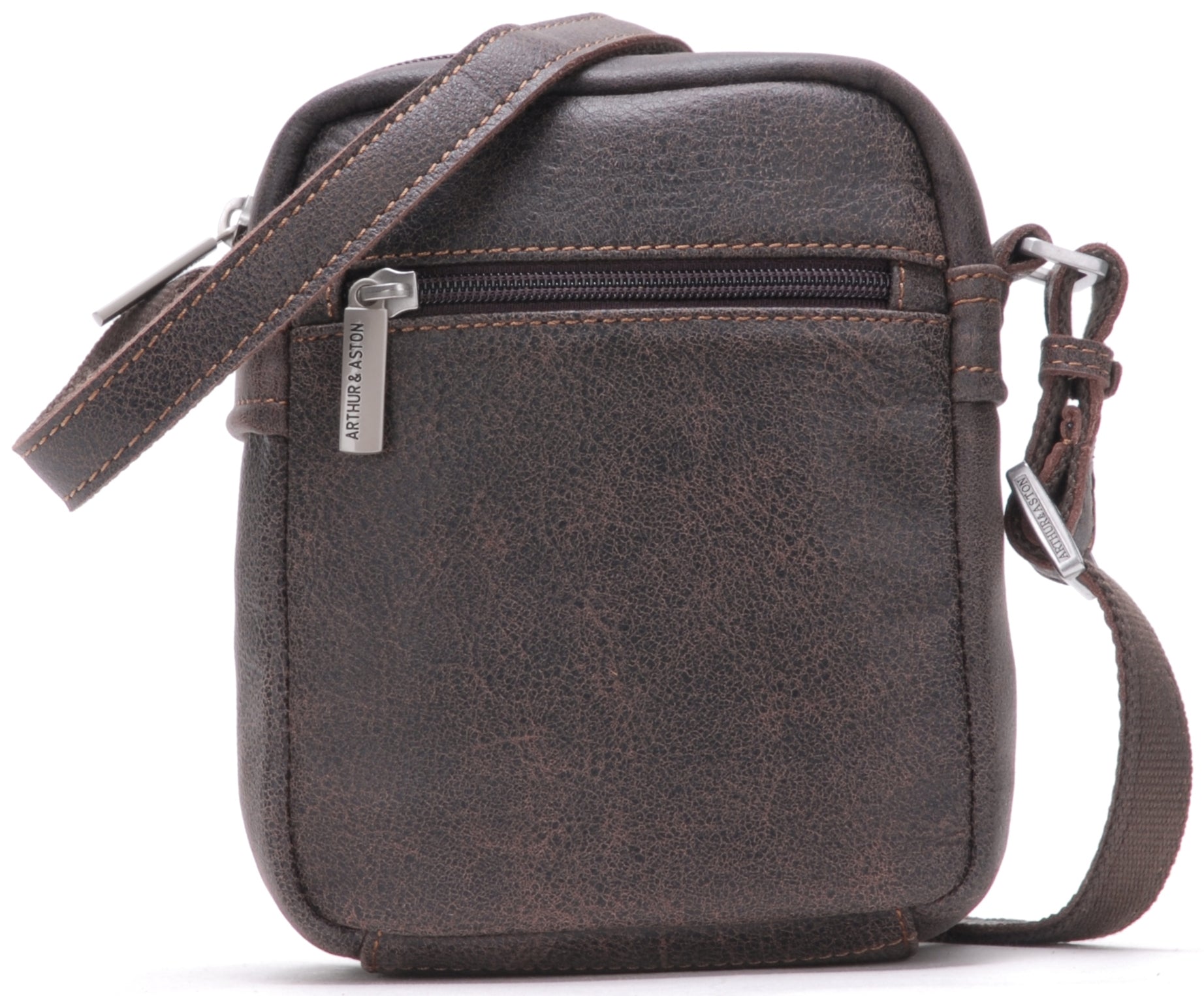 Cristiano destroyed leather crossbody bag