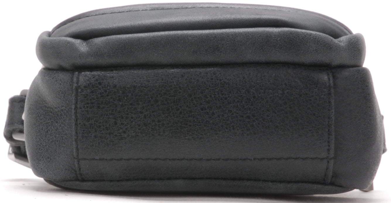 Cristiano destroyed leather crossbody bag