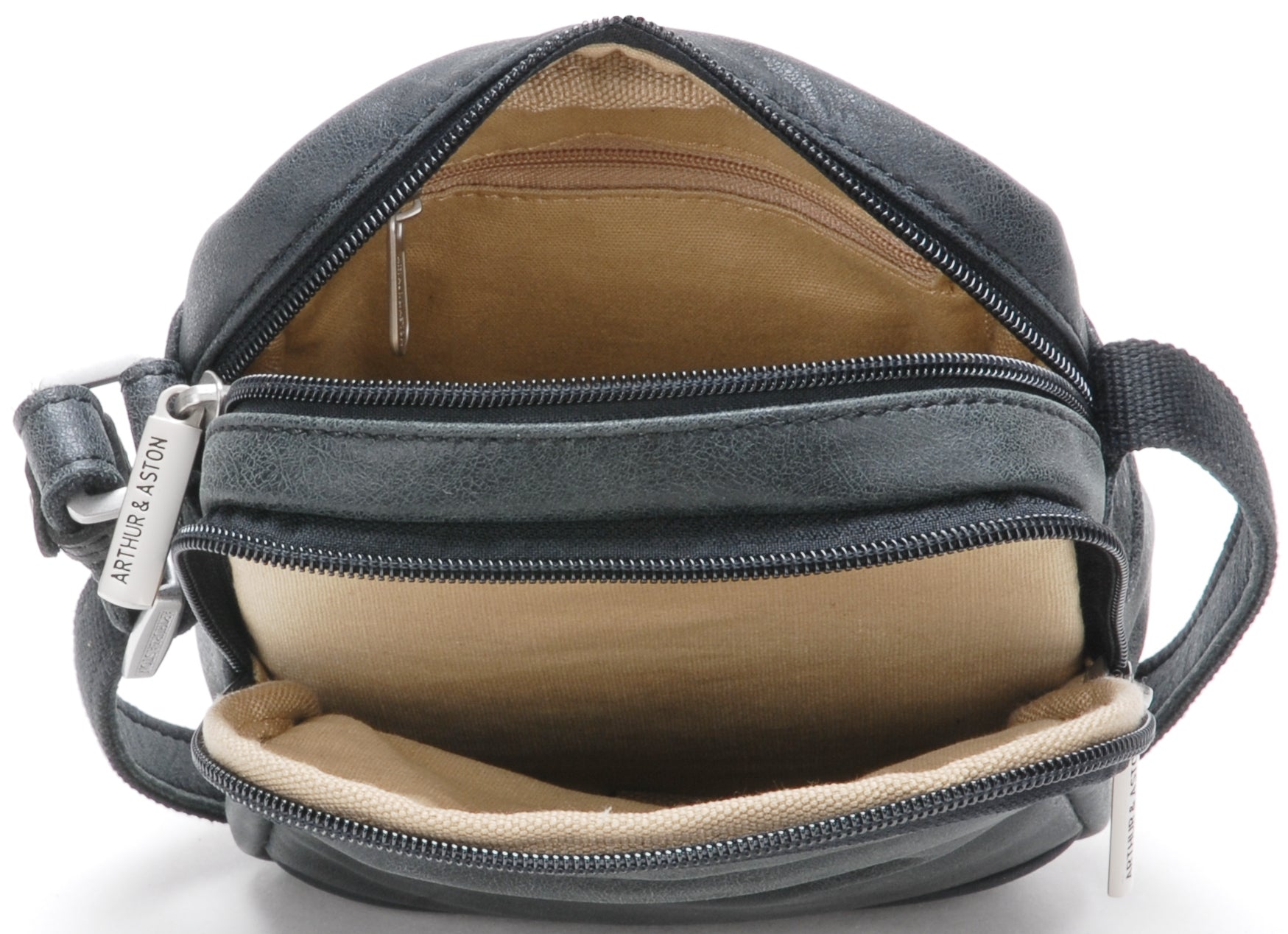 Cristiano destroyed leather crossbody bag