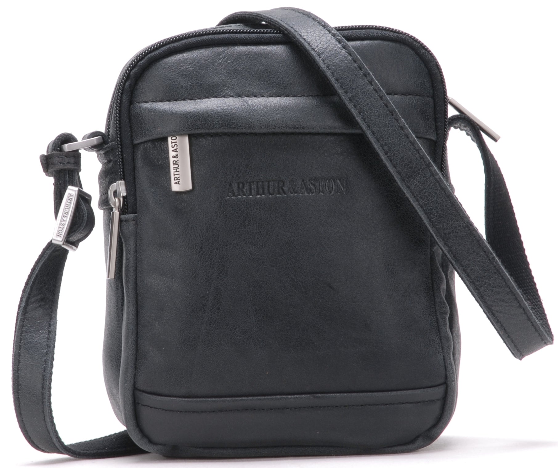 Cristiano destroyed leather crossbody bag