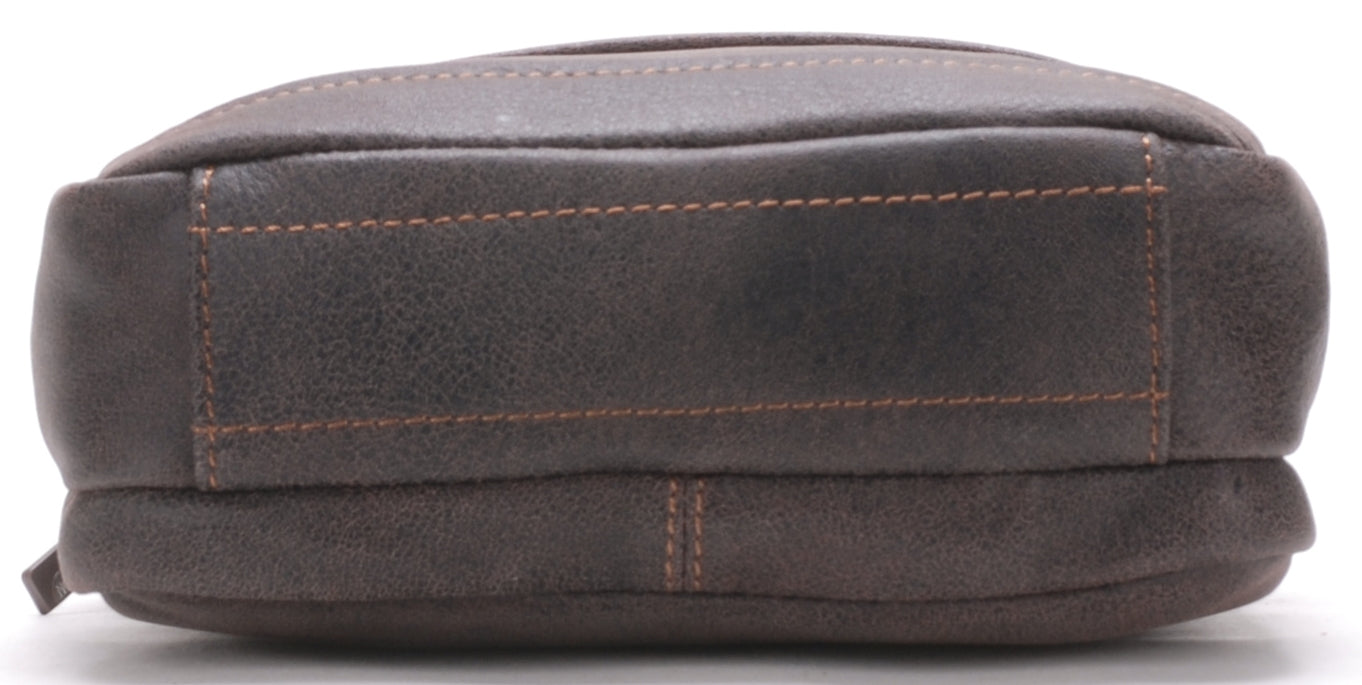 Cristiano large model crossbody bag in destroyed leather