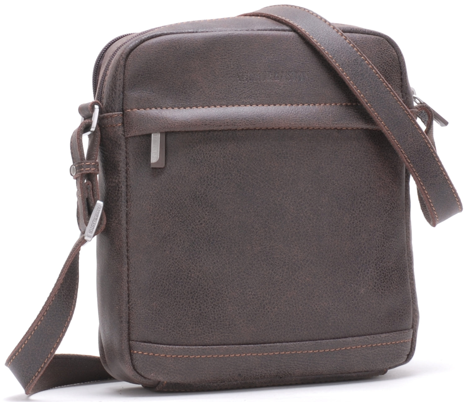 Cristiano large model crossbody bag in destroyed leather