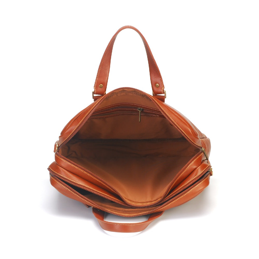 Paul leather 2-gusset document holder