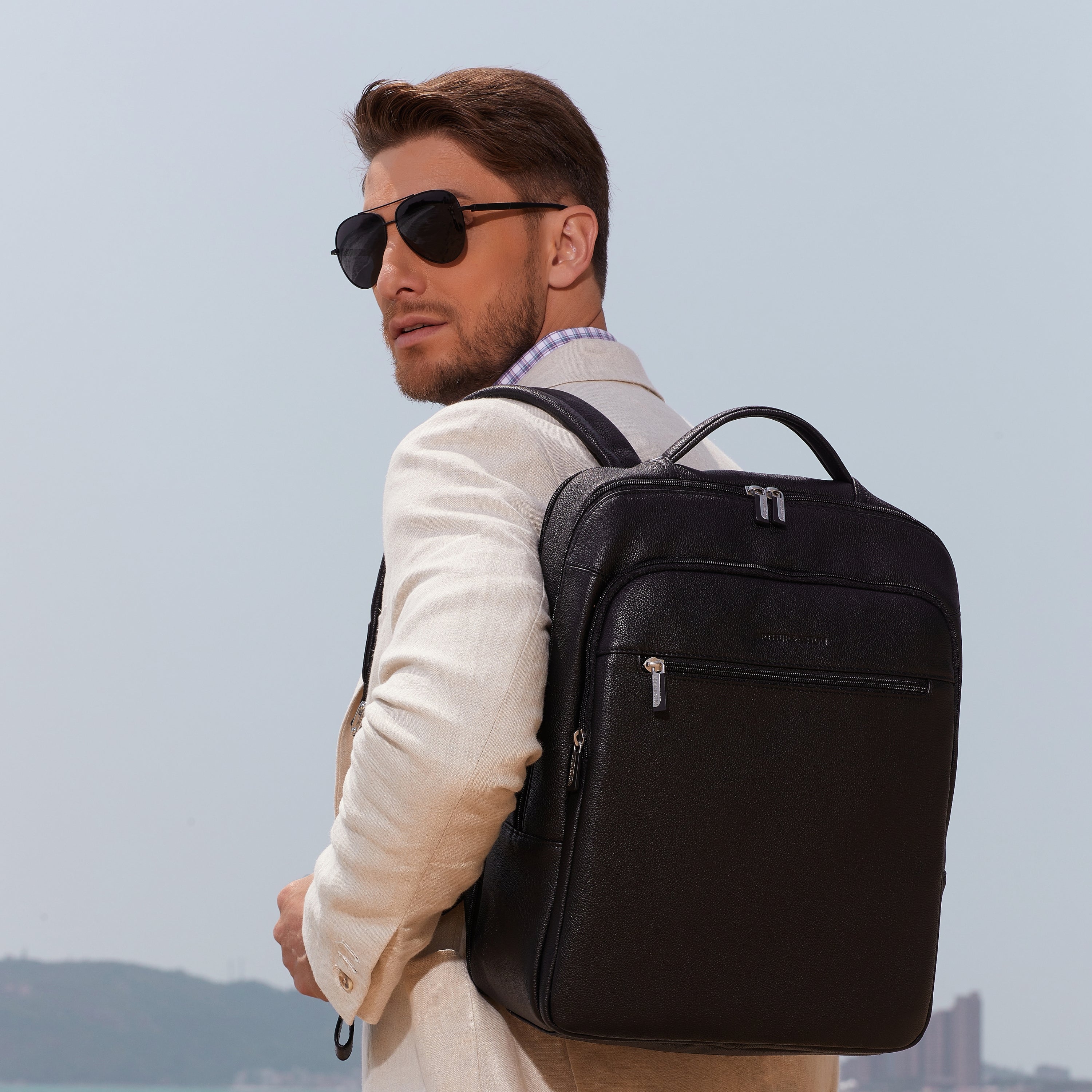 Dorian leather backpack