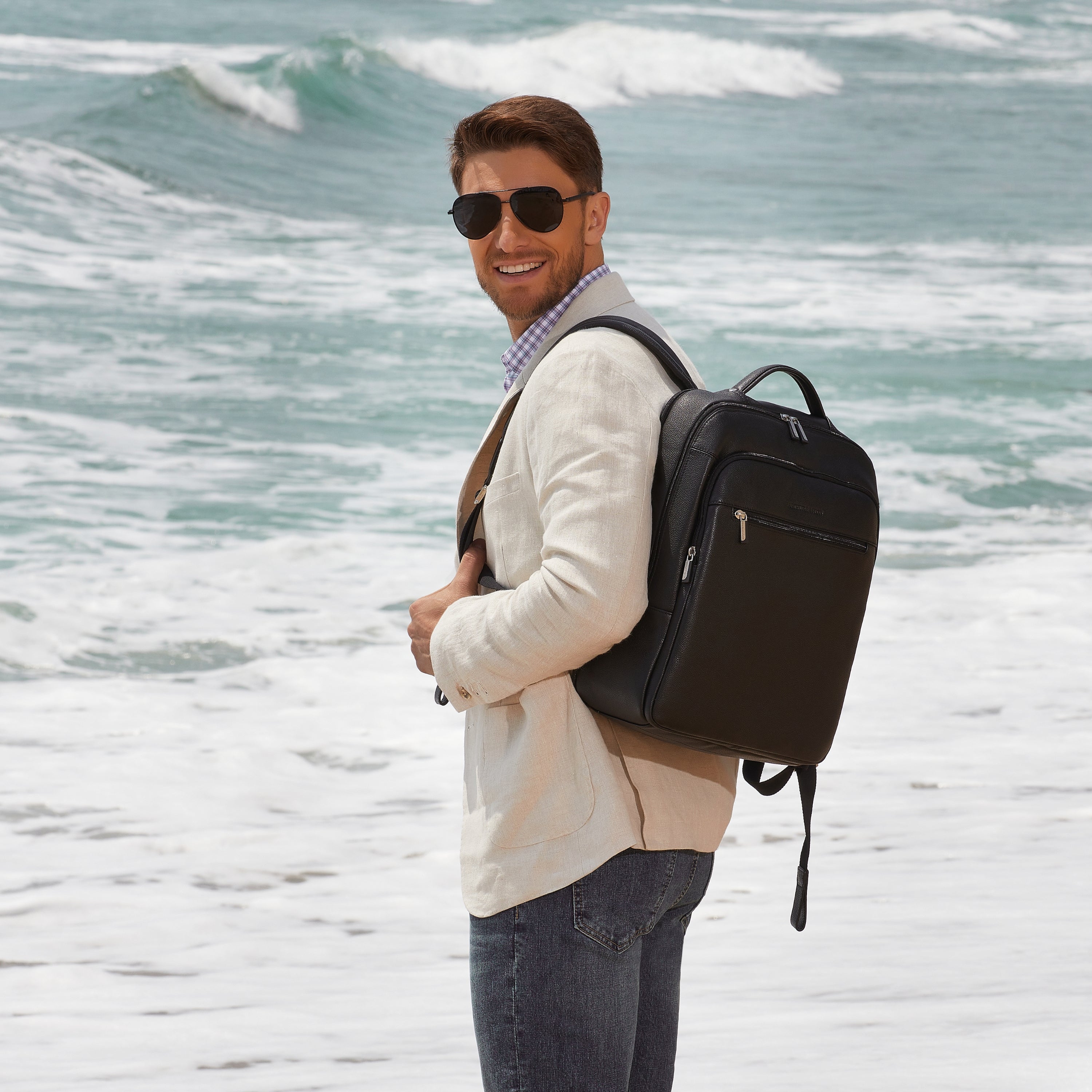 Dorian leather backpack