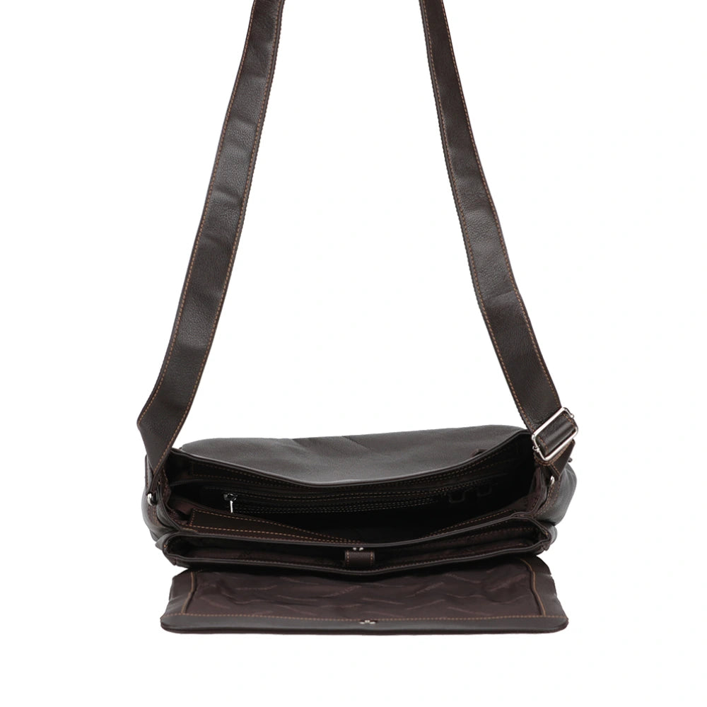 Dorian Small Leather Messenger Bag