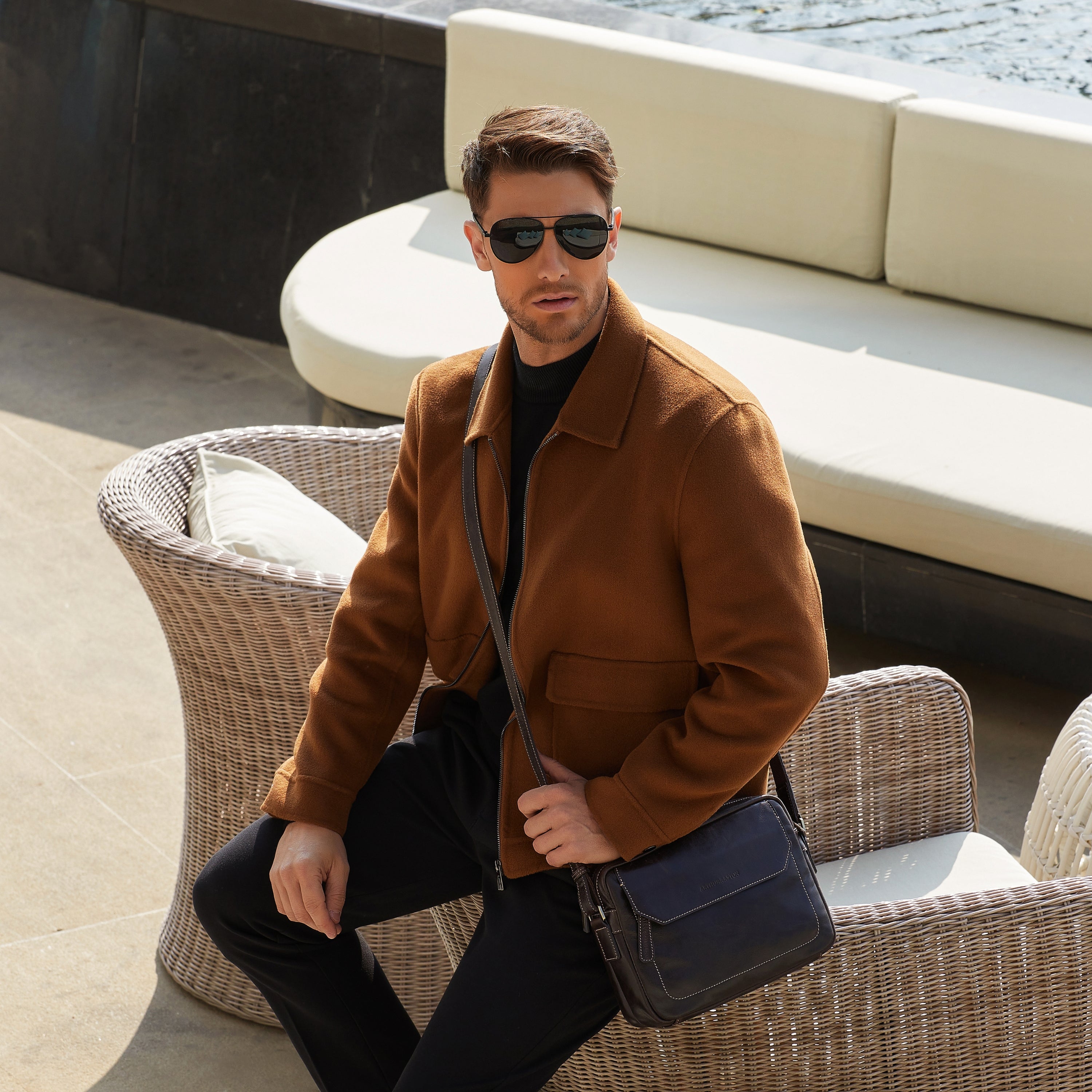 Martin Leather Crossbody Bag