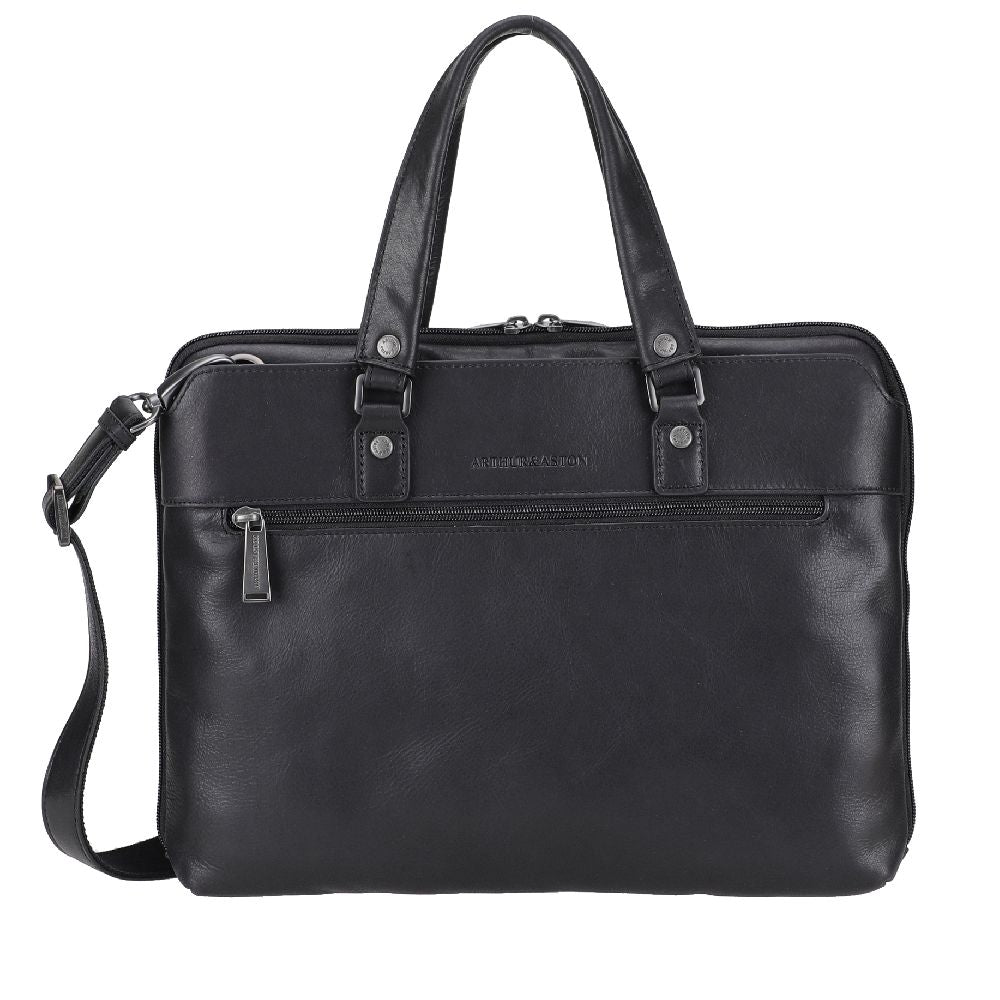 Small leather briefcase Cosmo 2409-01