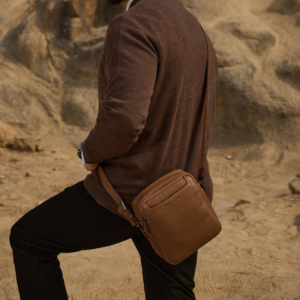 Sac travers L Léon Cuir