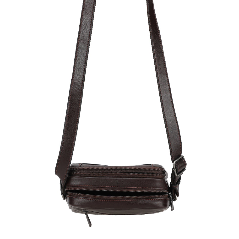 Leon Leather Crossbody Bag
