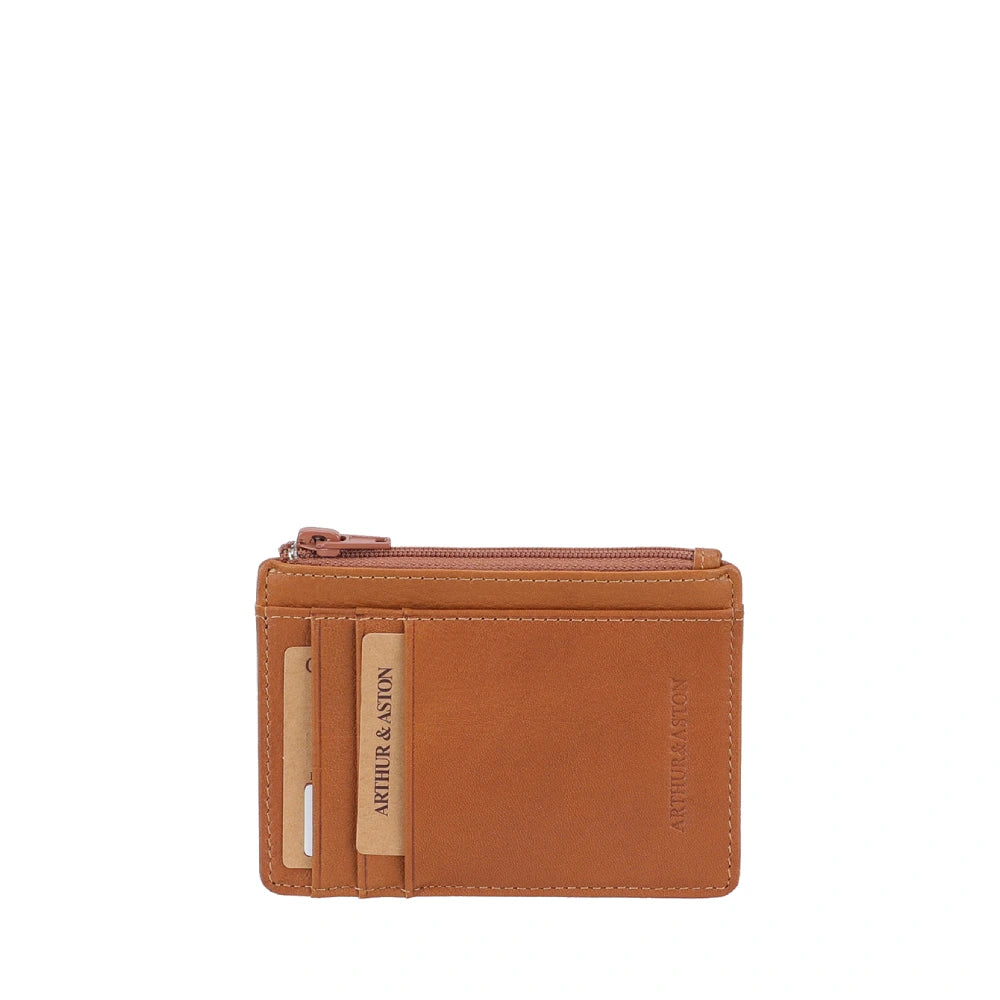 Petit Porte-cartes zippée Cuir Léon
