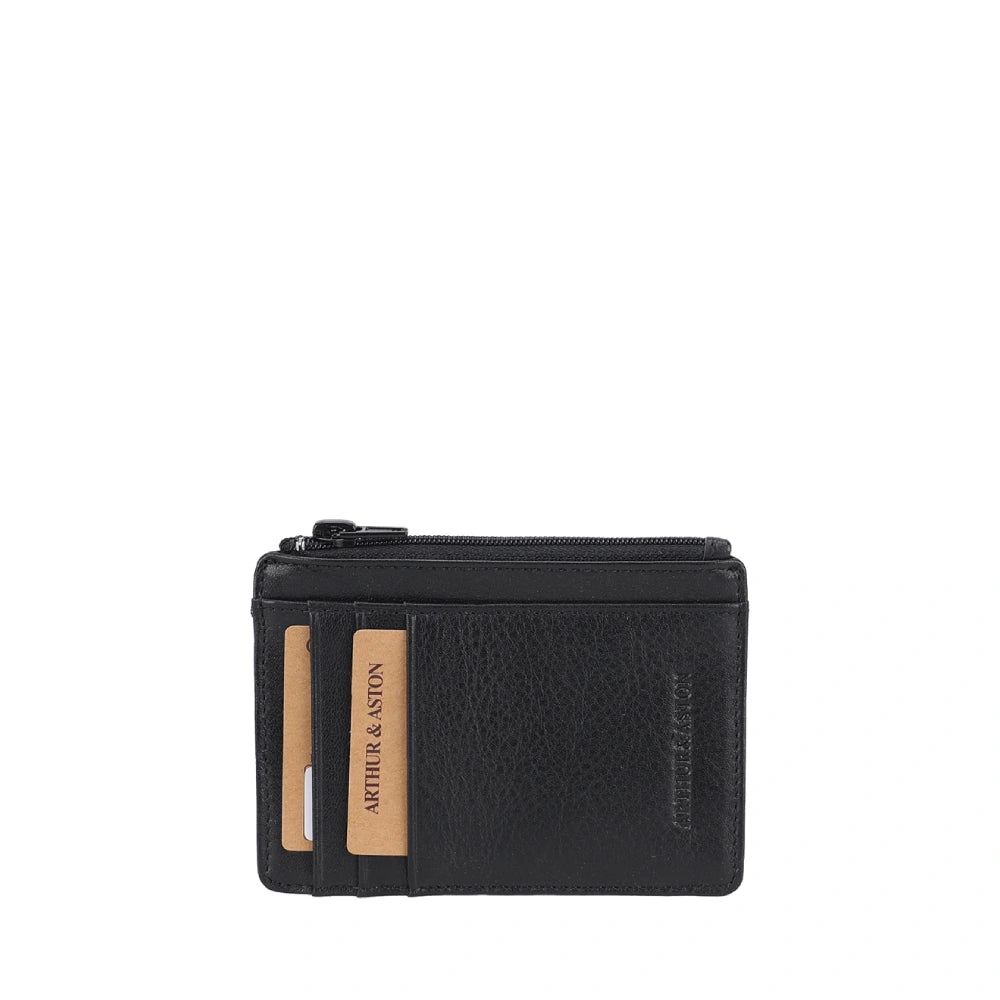 Petit Porte-cartes zippée Cuir Léon