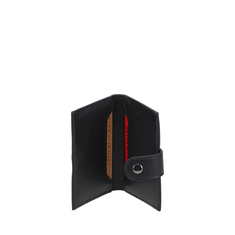 Petit Porte-cartes à pression Cuir Léon
