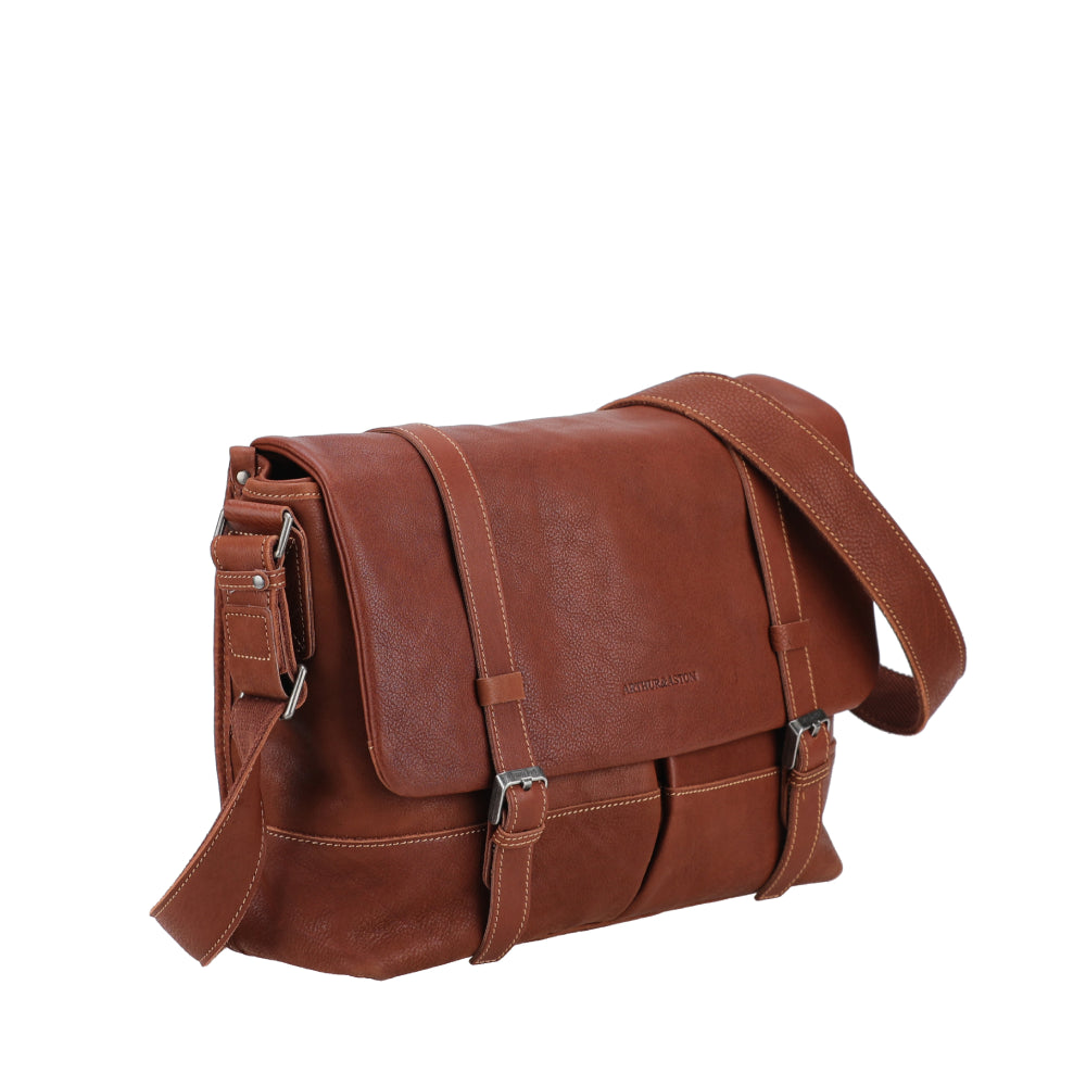 M Rory Leather Messenger Bag