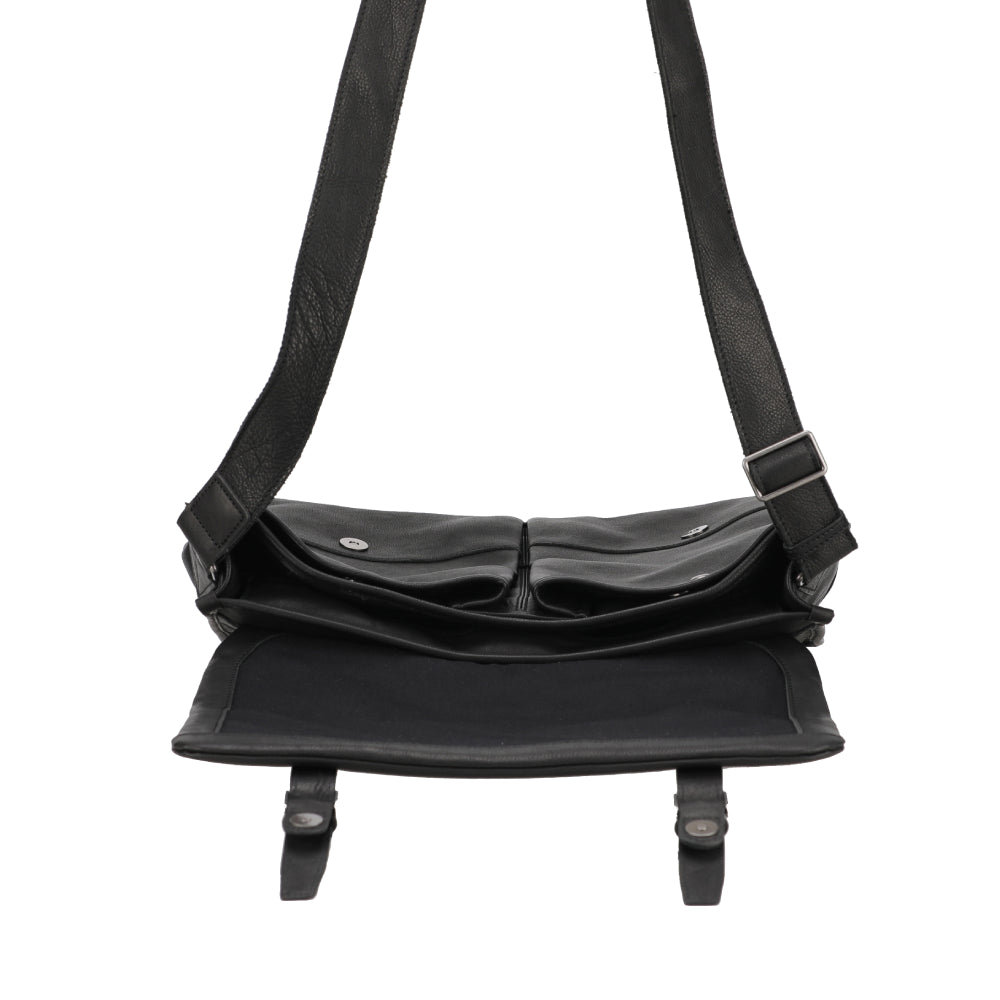 M Rory Leather Messenger Bag