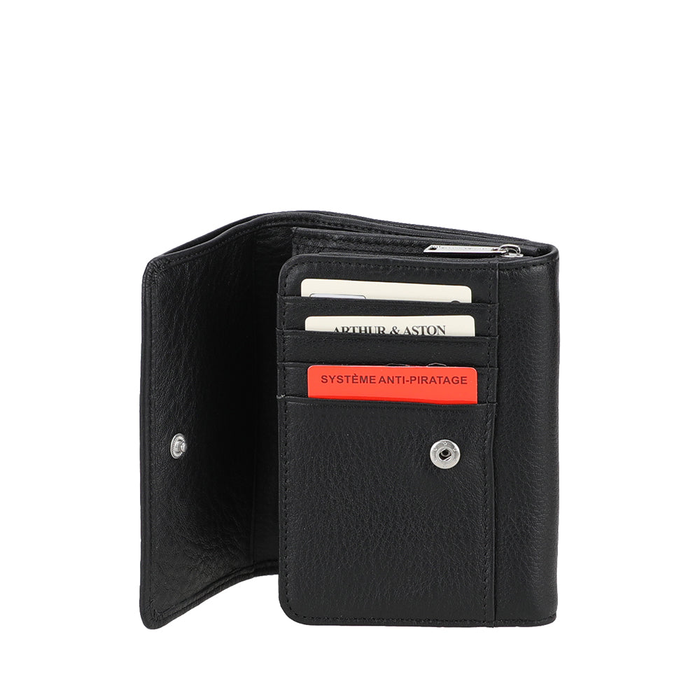 Porte-monnaie et cartes en cuir Ange