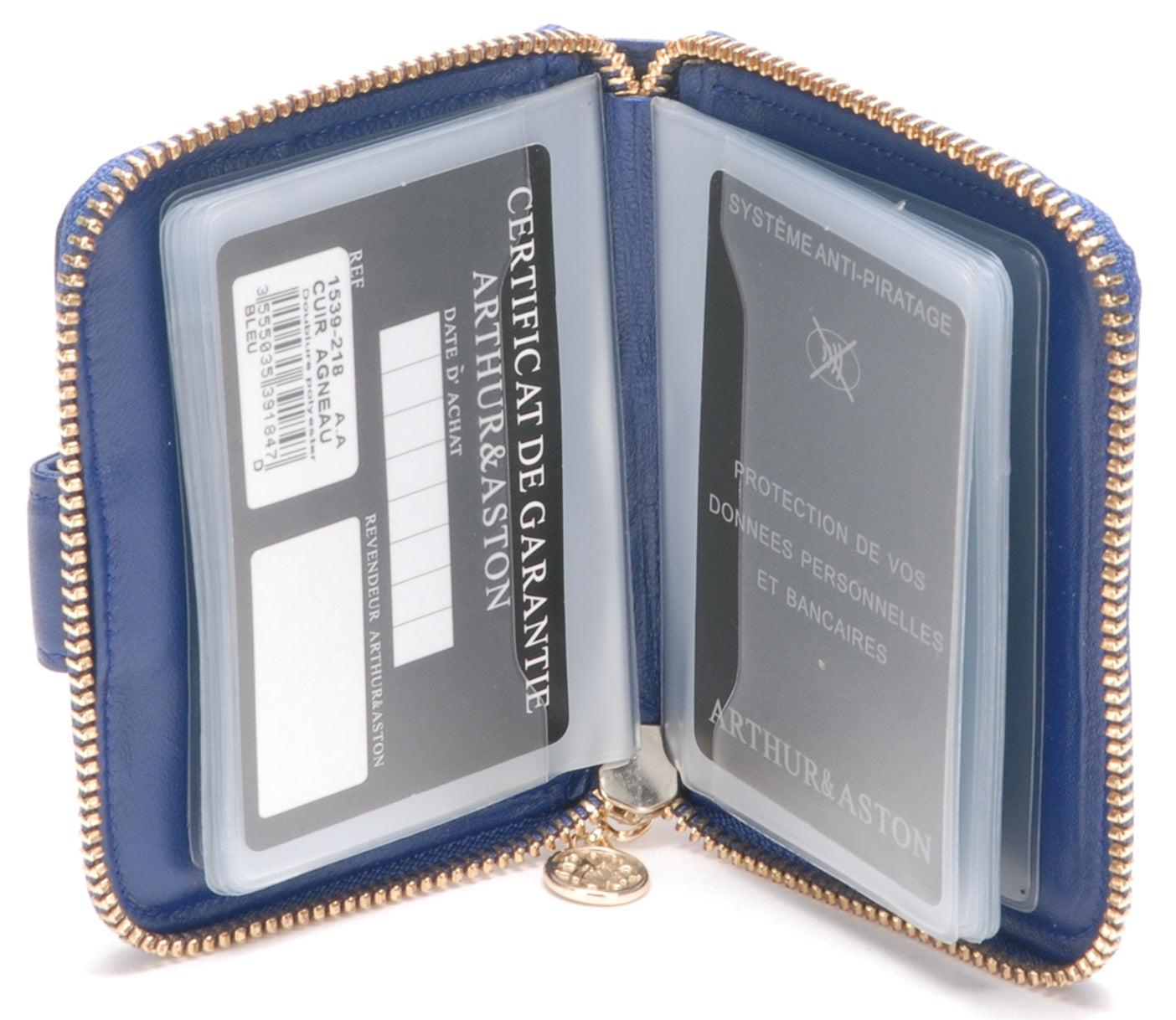 Porte-cartes cuir agneau plongé