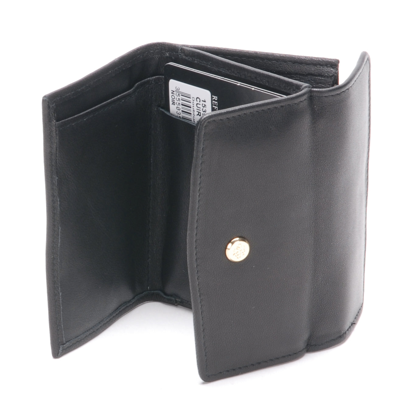 Porte-monnaie dos à dos cuir agneau plongé