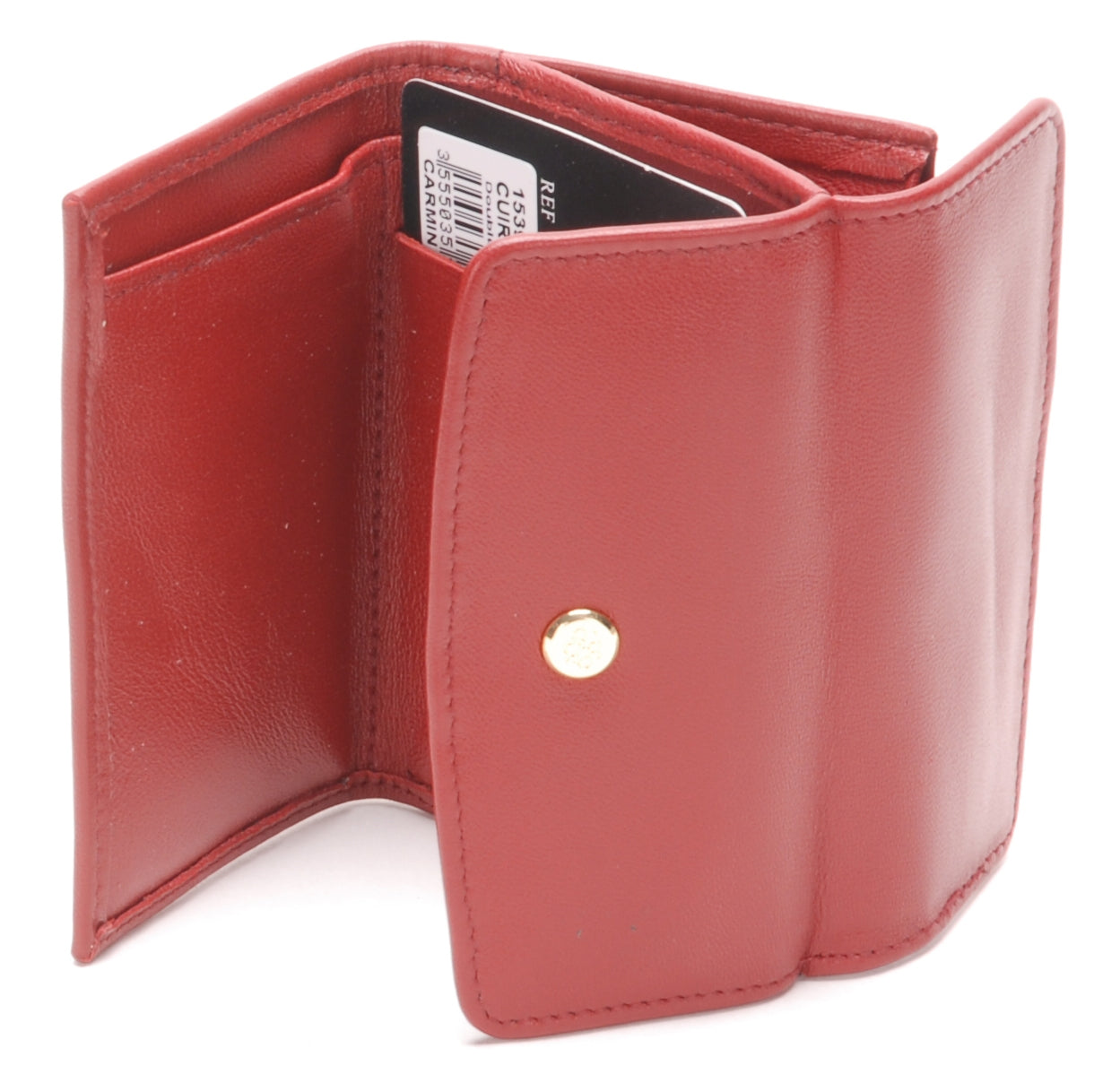 Porte-monnaie dos à dos cuir agneau plongé