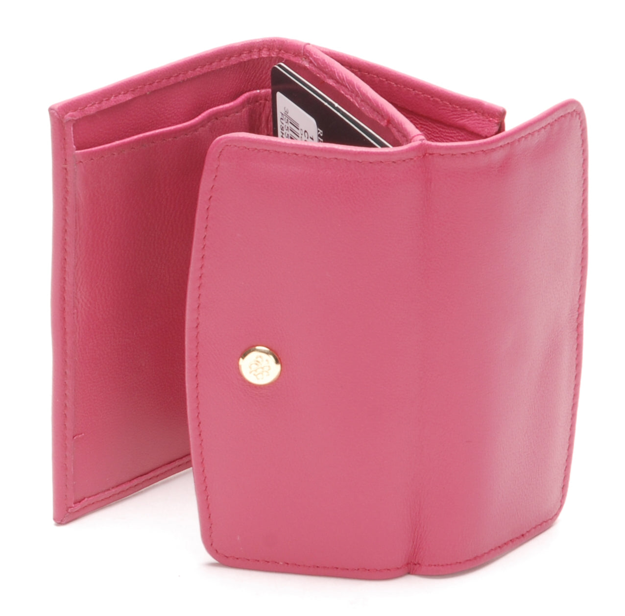 Porte-monnaie dos à dos cuir agneau plongé