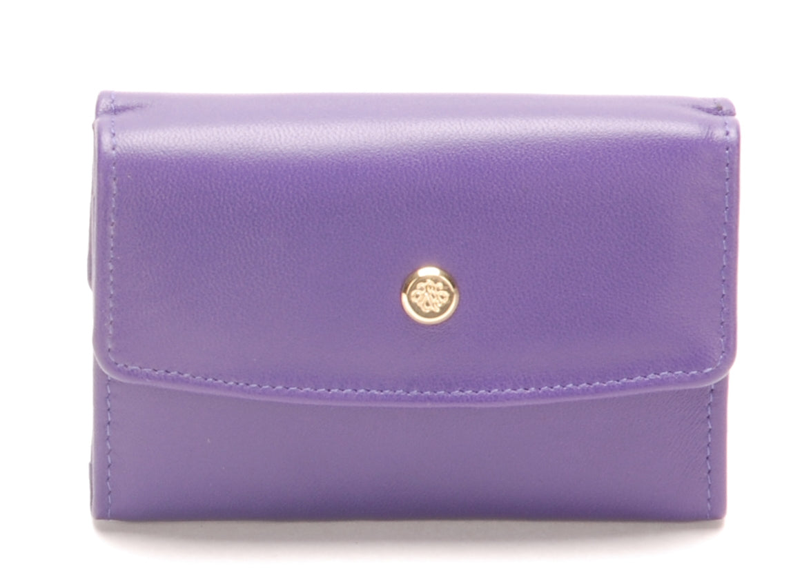 Porte-monnaie dos à dos cuir agneau plongé