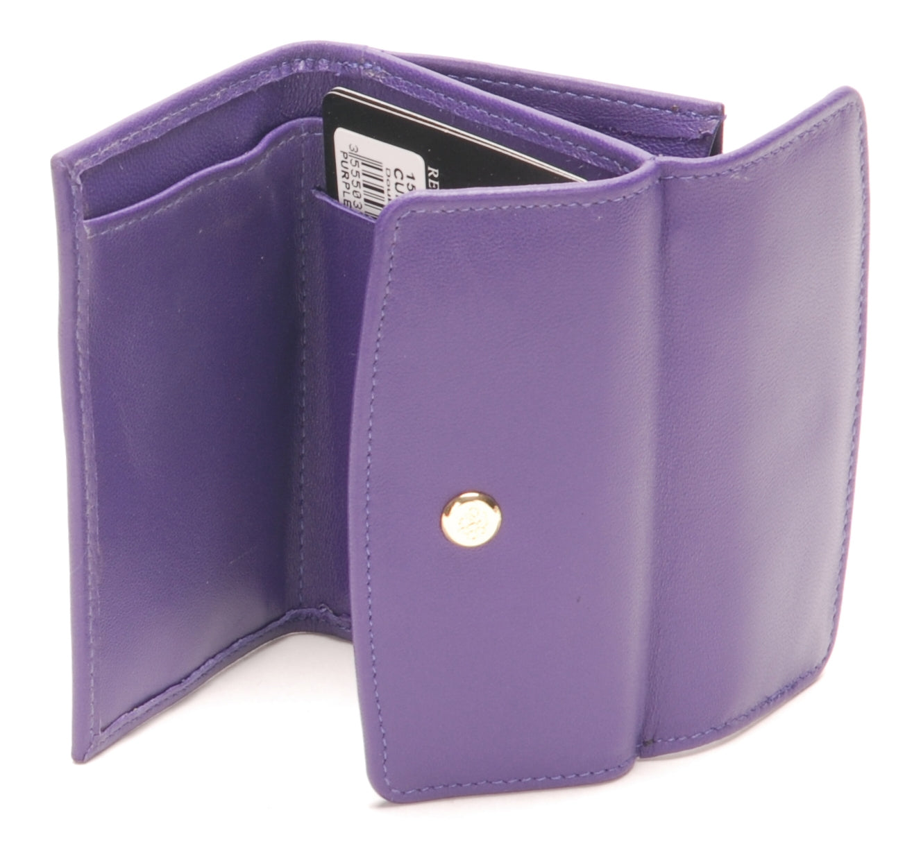 Porte-monnaie dos à dos cuir agneau plongé