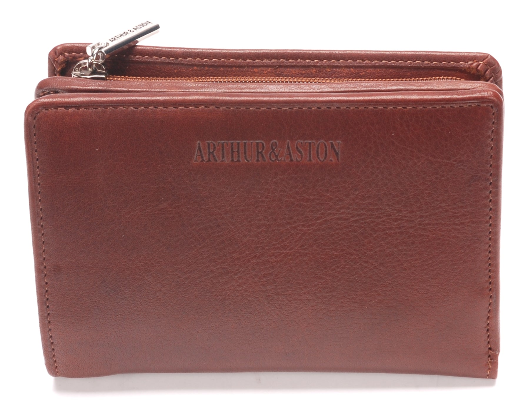 Portefeuille cuir vachette plongé et doublure polyester